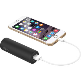 goobay Bike-Power 5.0 (5.000 mAh), Schwarz, 0.3 m - handliche Stab-Powerbank mit 5000 mAh zur Montage am Fahrradrahmen