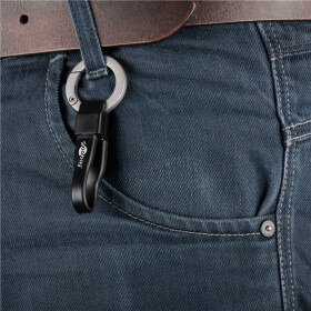 Goobay Micro USB Ladekabel, Schlüsselanhänger, Schwarz, 0.085 m - Schlüsselbund-Ladekabel, Schwarz