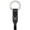 Goobay Micro USB Ladekabel, Schlüsselanhänger, Schwarz, 0.085 m - Schlüsselbund-Ladekabel, Schwarz