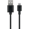 Goobay Micro USB Schnelllade- und Synchronisationskabel, Schwarz, 1 m - für Android-Geräte, Schwarz