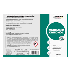 Teslanol Mechanik-Kriechöl - löst verharzte Altschmierstoffe wie Öle und Fette - 200 ml