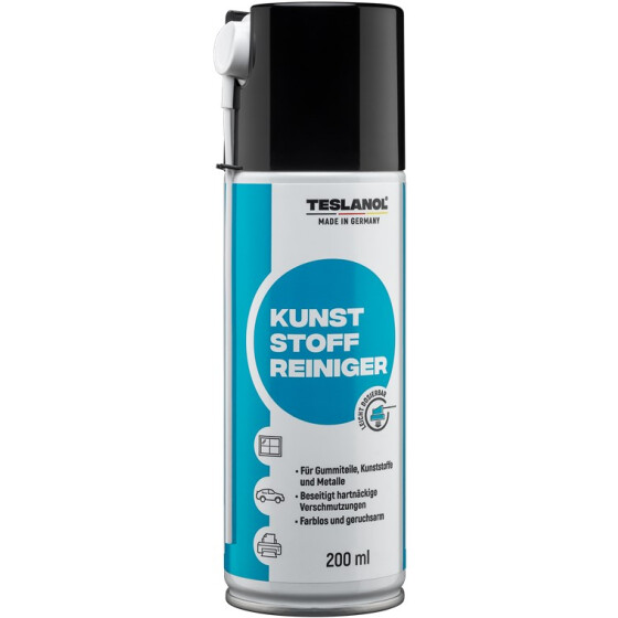 Teslanol Kunststoffreiniger - reinigt kraftvoll Kunststoffe auf Lösemittelbasis - 200 ml