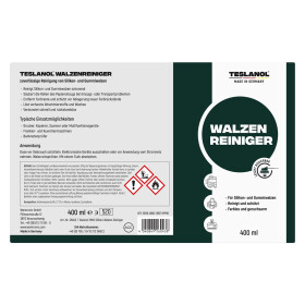 Teslanol Walzenreiniger - entfernt Ablagerungen an Silikon- und Gummiwalzen - 400 ml