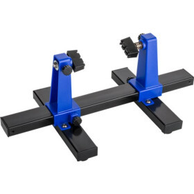 Platinenhalter Schwarz-Blau - robuster Lötstander...