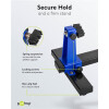 Fixpoint Platinenhalter, Schwarz-Blau - robuster Lötstander zur Befestigung von Platinen bei Löt- und Bastelarbeiten