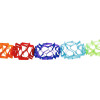 Papier-Girlande 4 m farbig diverse Muster farbig