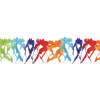 Papier-Girlande 4 m farbig diverse Muster farbig