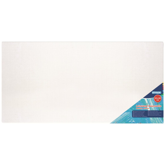 Leinwand 30 x 60 cm weiß bespannter Keilrahmen grundiert 100 % Baumwolle 1 Stück