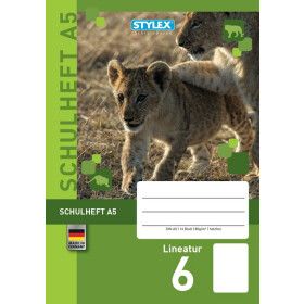 Stylex 29706 Schulheft blanko Lineatur 6 DIN A5 16 Blatt