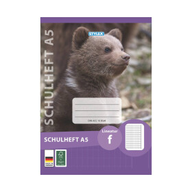 Schulheft Lineatur F DIN A5 16 Blatt Schulbedarf Stylex 29716