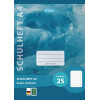 Schulheft Lineatur 25 DIN A4 liniert mit Rand 16 Blatt