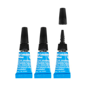 Sekundenkleber Gel 3 Tuben á 1 g Stylex 31053