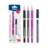 Druck Fallbleistift 2,0mm HB + 6 Ersatzminen mit Anspitzer im Druckknopf - diverse Farben Bürobedarf Stifte Stylex 31440
