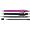 Druck Fallbleistift 2,0mm HB + 6 Ersatzminen mit Anspitzer im Druckknopf - diverse Farben Bürobedarf Stifte Stylex 31440