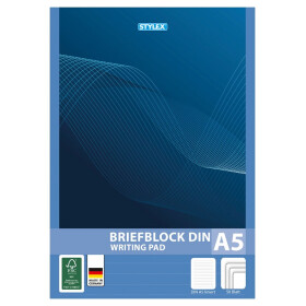 Briefblock DIN A5 liniert 70 g/m² 50 Blatt holzfrei...
