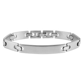 Gliederarmband aus Edelstahl in silberfarbig 21 cm...