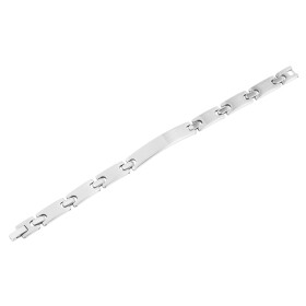 Gliederarmband aus Edelstahl in silberfarbig 21 cm...