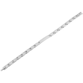 Gliederarmband Edelstahl silberfarbig gravurfähig...