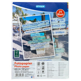Fotopapier DIN A4 180 g 25 Blatt glänzend für...