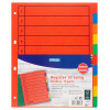 Ordner Register 10-teilig extra breit - farbiger Karton Büro Schreibwaren Stylex 41086