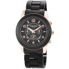 Damenuhr Metallarmband schwarz schwer Quartz Analog großes Ziffernblatt