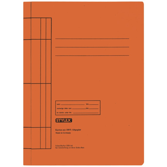 Stylex Schnellhefter, Manila Karton, orange