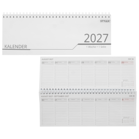 Schreibtisch Querkalender 2027 Kalender 32 Blatt 1 Woche...