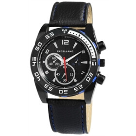 Herrenuhr Uhr Armband Kunstleder schwarz sportlich