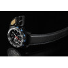 Herrenuhr Uhr Armband Kunstleder schwarz sportlich