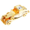 Miniaturuhr AUTO offen Größe 8,8 cm goldfarbig Royaltime
