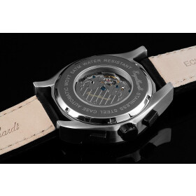 Automatik Herrenuhr Kautschukarmband schwarz grüne Ziffern 5 ATM Monats-/ 24 Std. Anzeige