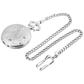 Taschenuhr Motiv "Rugby" silberfarben Analog Quartzwerk Tavolino 480722000031
