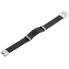 Armband aus Echtleder und Edelstahl schwarz Akzent 5040049-001