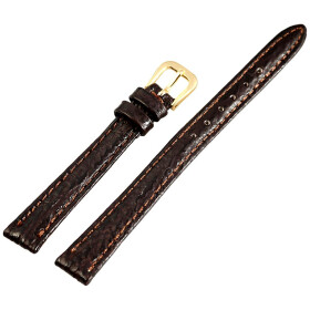 Basic Echtleder Armband in dunkelbraun Haifisch flach 10...