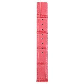 Leder Uhrenband Armband pink 14 mm Stegbreite Dornschließe silberfarben