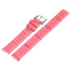 Leder Uhrenband Armband pink 14 mm Stegbreite Dornschließe silberfarben