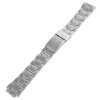 Steinmeister Edelstahl Uhrenarmband silberfarben Faltschließe 14 mm