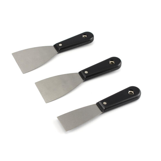Spachtelsatz 3 teilig 4-6-8cm Kunststoff Griff Werkzeug Malerbedarf QualityProduct 4115