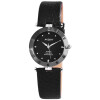 Akzent SS7321100035 Analog Damenuhr mit Kunstlederband schwarz
