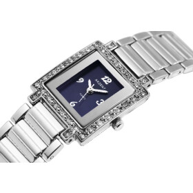 Damenuhr Armband Edelstahl Gliederband silberfarben 3 ATM...