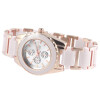 Damenuhr Edelstahlband rosegoldfarben / weiß 3 ATM Analog Quartz Chronolook