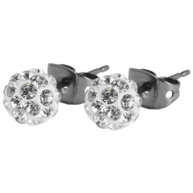 Ohrstecker Edelstahl silberfarbig mit Zirkonia Steinen...