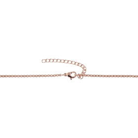 Edelstahl Damen Erbskette Länge: 70 cm Stärke 2 mm Rosegodfarben Akzent 5000010-0700