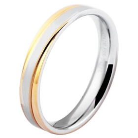 Akzent Herren Partnerring aus Edelstahl,...