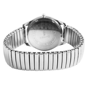 Classix Herrenuhr mit Metallzugband, silberfarben-blau