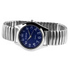 Classix Herrenuhr mit Metallzugband, silberfarben-blau