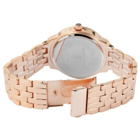 Excellanc 1800013-008 Analog Damenuhr mit Metallarmband rosegoldfarben