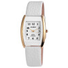 Akzent 1900043-002 Analog Damenuhr mit Kunstlederband weiß