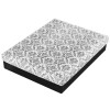 Schmuckbox 6300012-002 schwarz weißer Deckel mit Ornamentdruck 13  x 17 x 3,5 cm