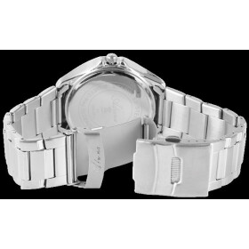 Damenuhr Edelstahlband silberfarben schwarzes Ziffernblatt Adrina 1800029-001 Analog